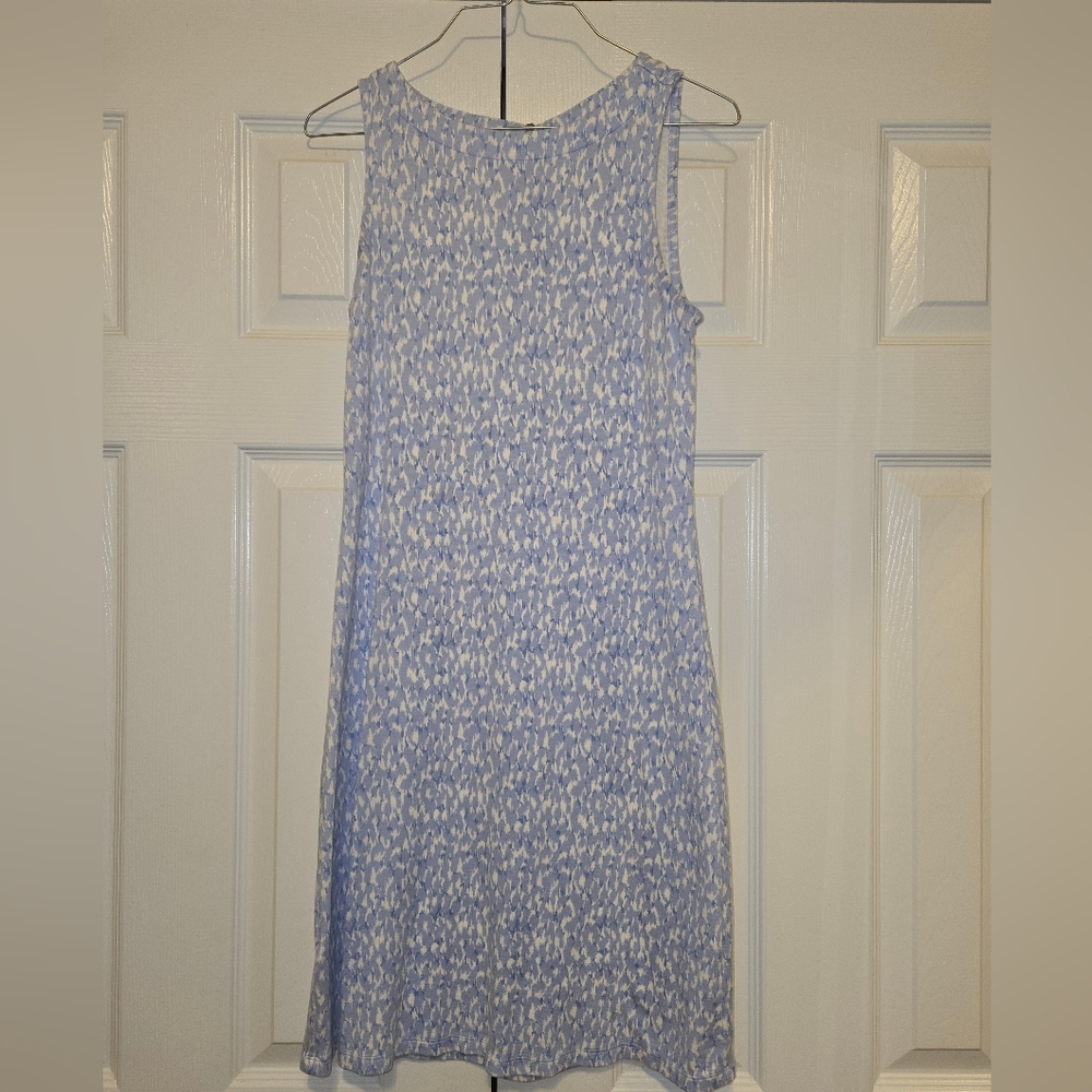Tommy Bahama Blue and Blue/White Patterned Midi Dress XS
